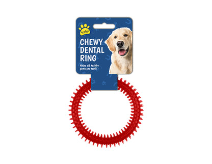 Largedog Puppy Rubber Chew Ring Toys Teething Pet Bite Dental Circle Healthy Gum