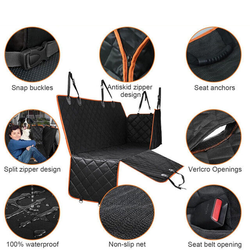 XL Waterproof Pet Car Seat Cover Dog Safety Protector Mat Rear Back Seat Hammock