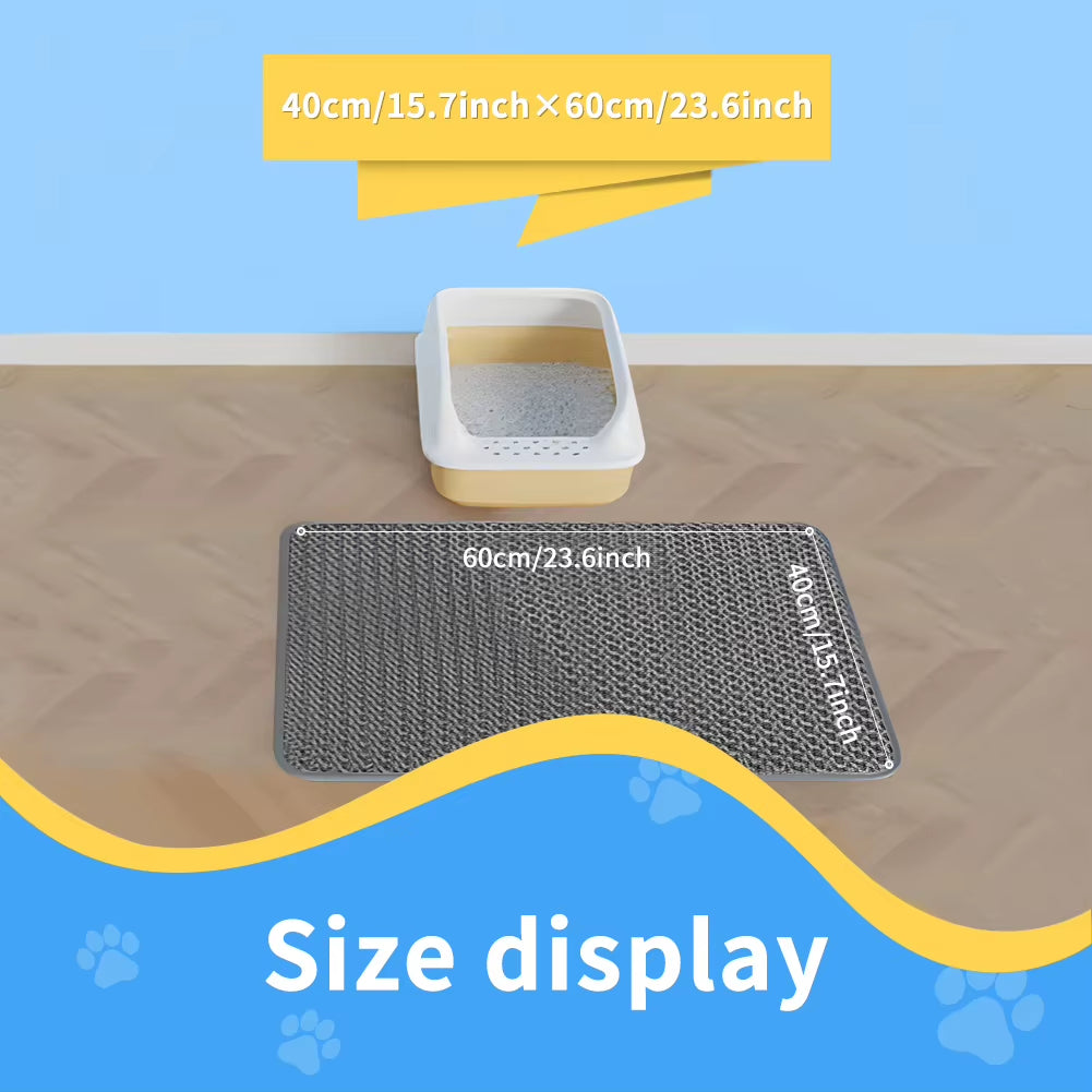 Cat Litter Mat Double Honeycomb Layer Design Waterproof Non-Slip Material Cat Litter Tray Mat 40CM*60CM