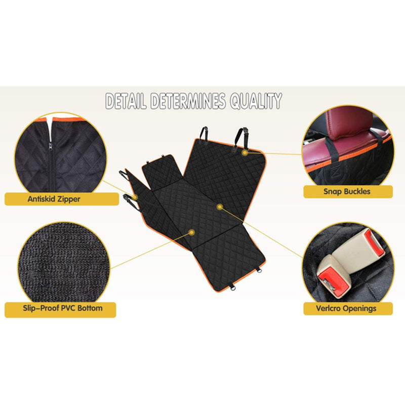 XL Waterproof Pet Car Seat Cover Dog Safety Protector Mat Rear Back Seat Hammock