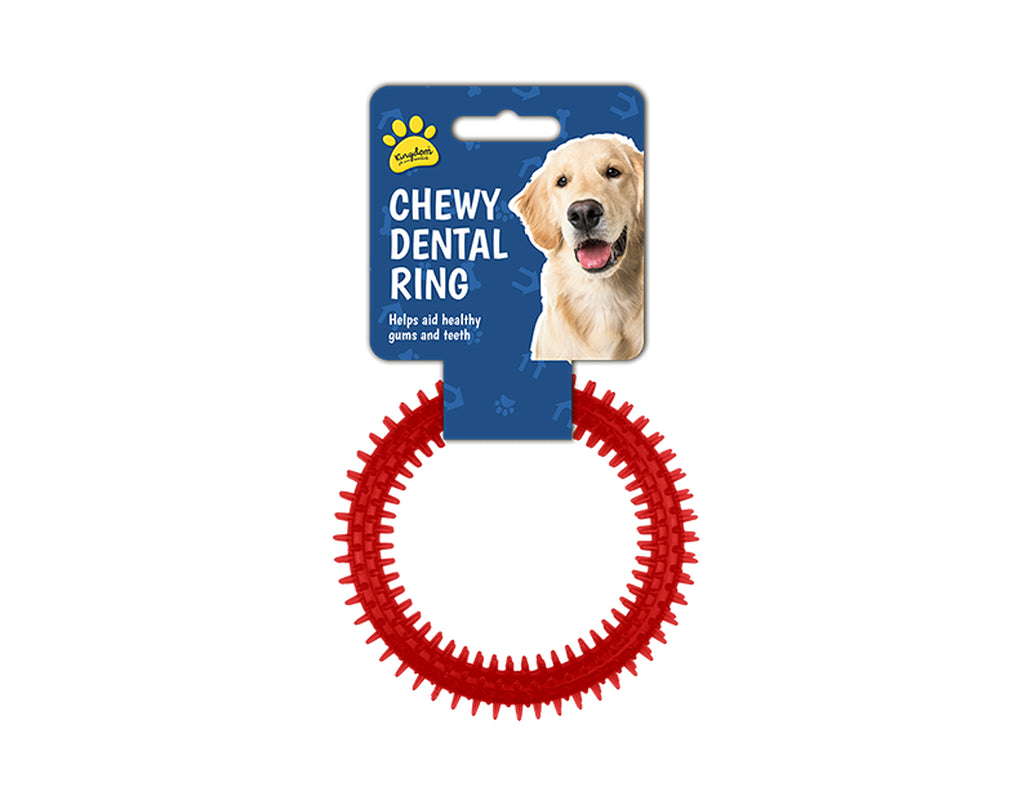 Largedog Puppy Rubber Chew Ring Toys Teething Pet Bite Dental Circle Healthy Gum
