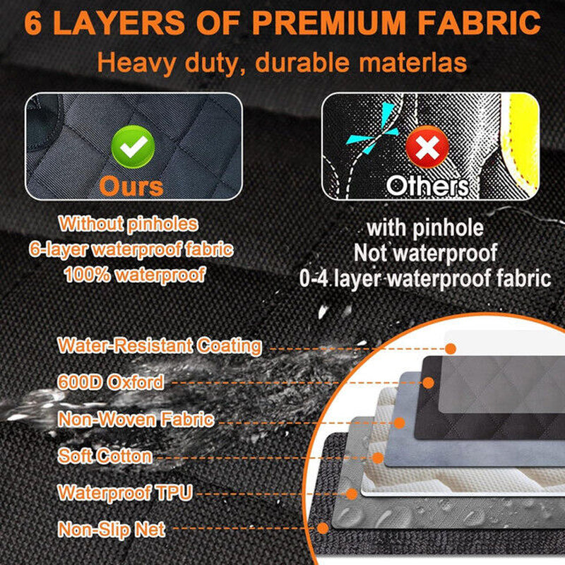 XL Waterproof Pet Car Seat Cover Dog Safety Protector Mat Rear Back Seat Hammock