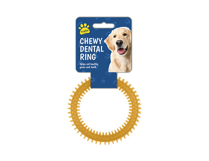 Largedog Puppy Rubber Chew Ring Toys Teething Pet Bite Dental Circle Healthy Gum