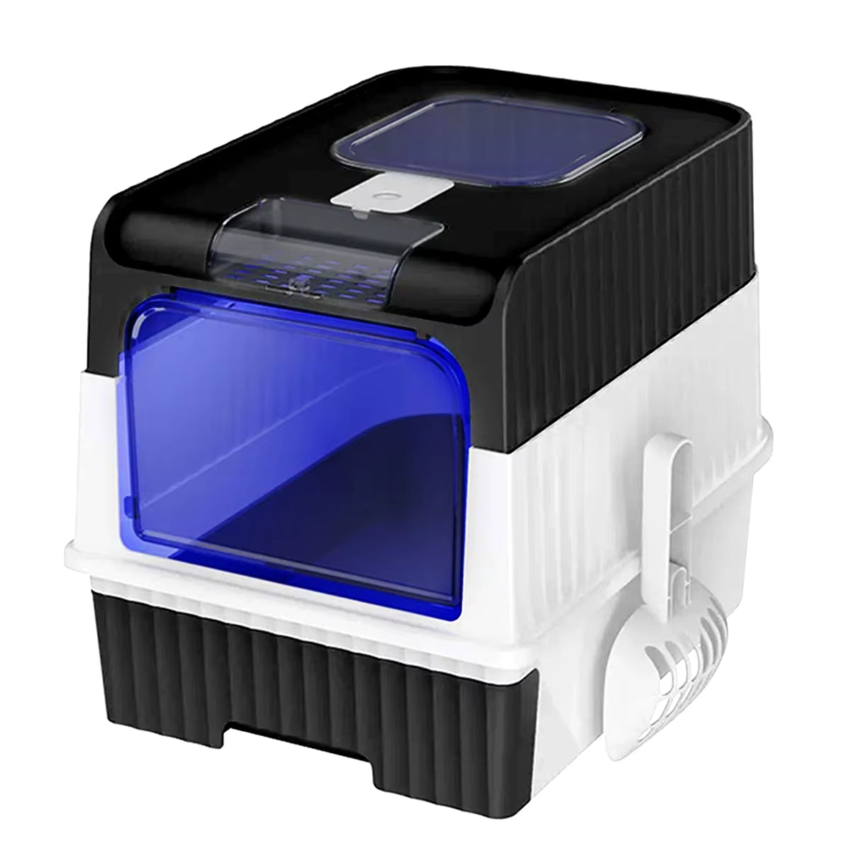 Cat Litter Box Drawer Jumbo Sandbox Totally Closed Cat Litter Pan Large Capacity Odor Removal Cat Toilet with Sterilized Lamp