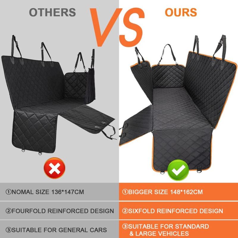 XL Waterproof Pet Car Seat Cover Dog Safety Protector Mat Rear Back Seat Hammock