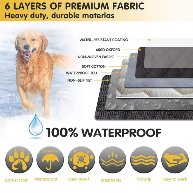 XL Waterproof Pet Car Seat Cover Dog Safety Protector Mat Rear Back Seat Hammock