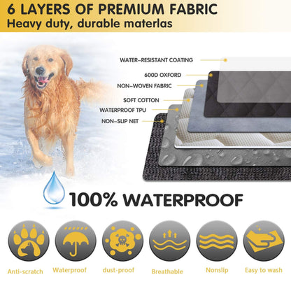 XL Waterproof Pet Car Seat Cover Dog Safety Protector Mat Rear Back Seat Hammock