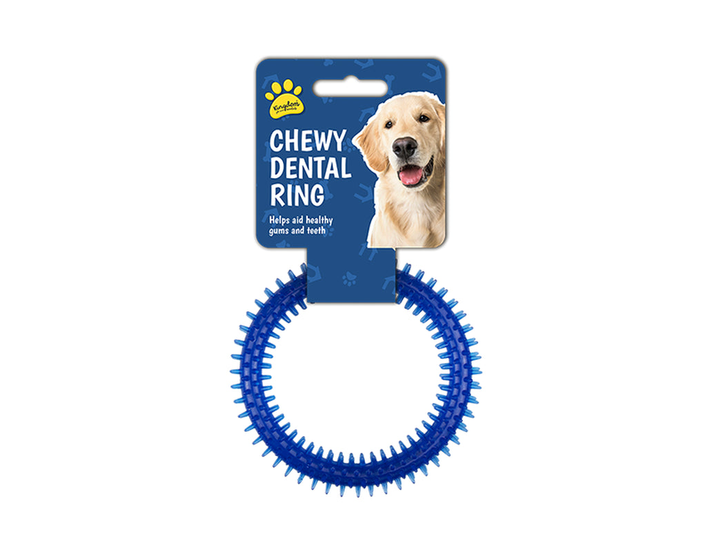 Largedog Puppy Rubber Chew Ring Toys Teething Pet Bite Dental Circle Healthy Gum