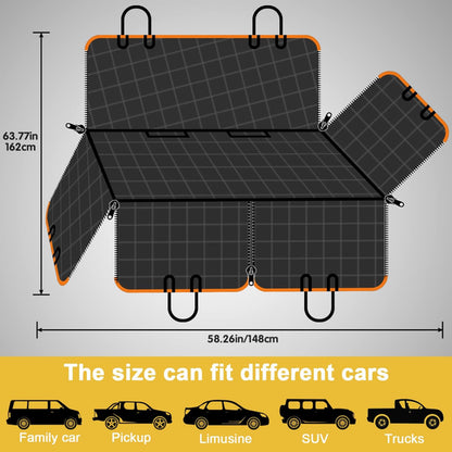 XL Waterproof Pet Car Seat Cover Dog Safety Protector Mat Rear Back Seat Hammock