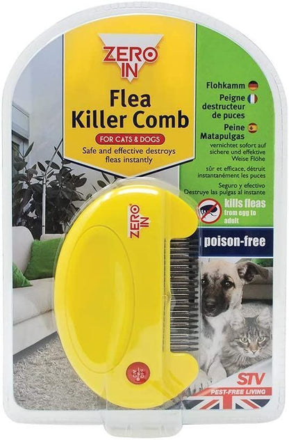 Zero in Electric Flea Egg Killer Comb Controlpet Dogs Cats Battery Operated