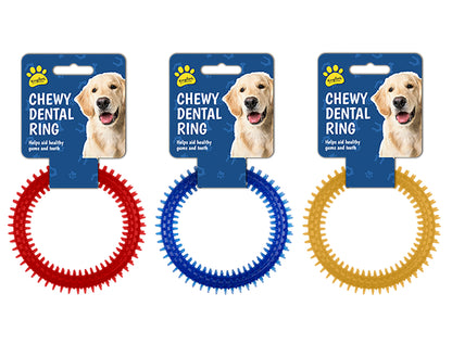 Largedog Puppy Rubber Chew Ring Toys Teething Pet Bite Dental Circle Healthy Gum