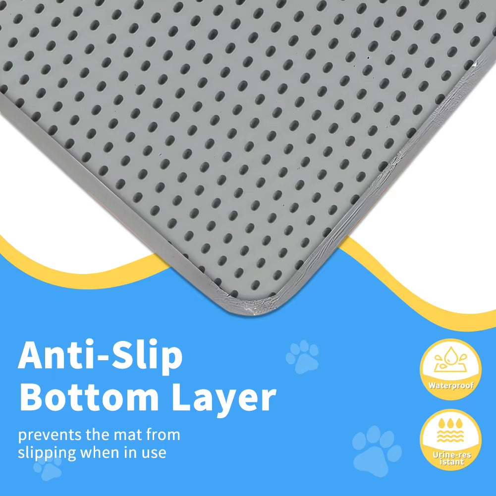 Cat Litter Mat Double Honeycomb Layer Design Waterproof Non-Slip Material Cat Litter Tray Mat 40CM*60CM