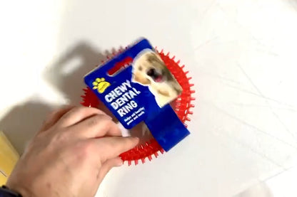 Largedog Puppy Rubber Chew Ring Toys Teething Pet Bite Dental Circle Healthy Gum